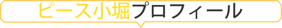 ピース小堀プロフィール